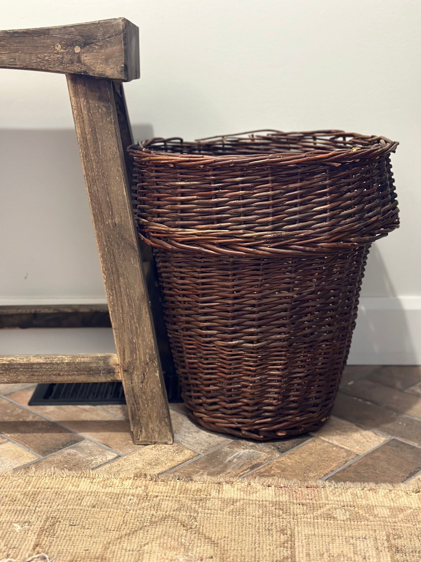 Wicker woven basket