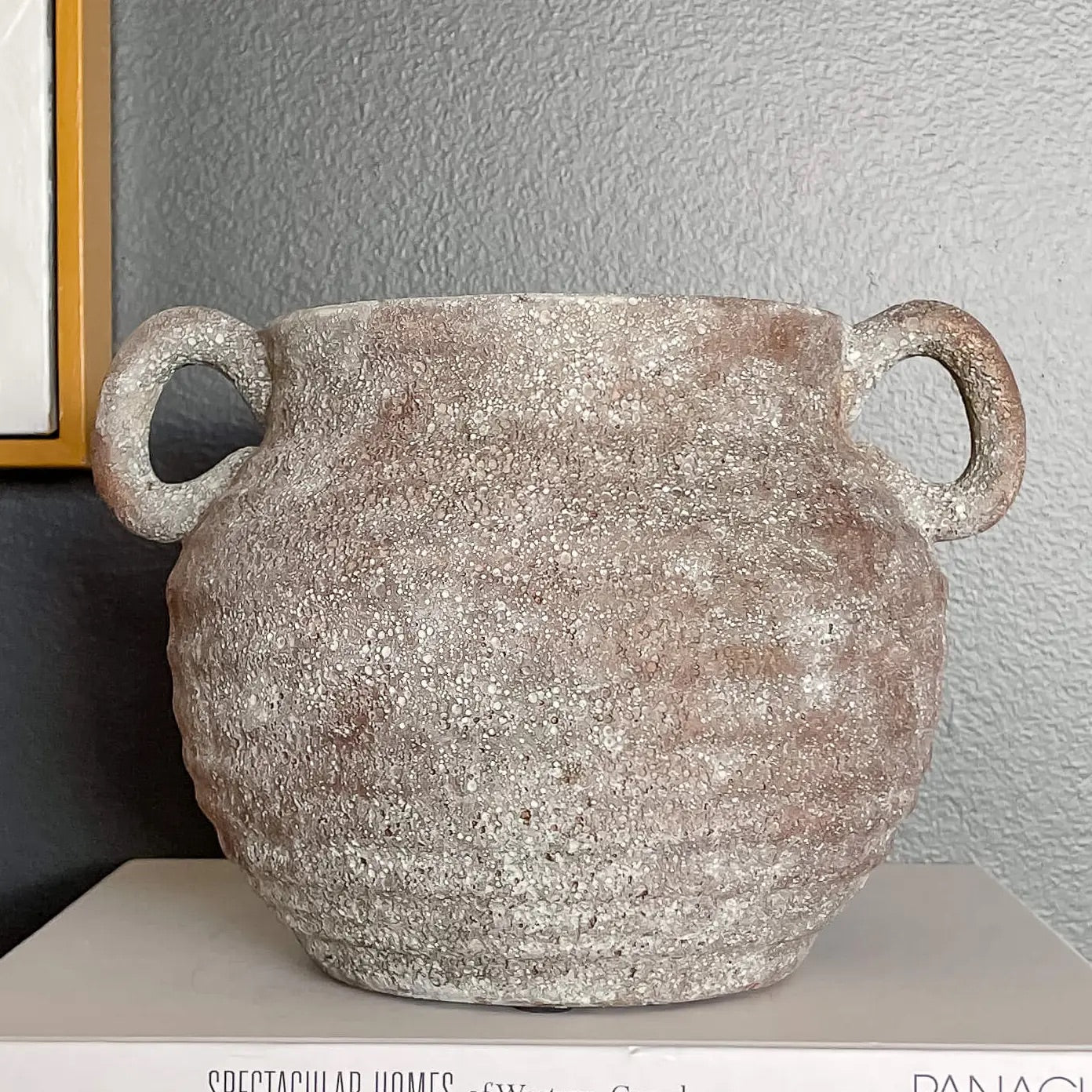 “Siena” Rustic Vintage-Style Ceramic Vase