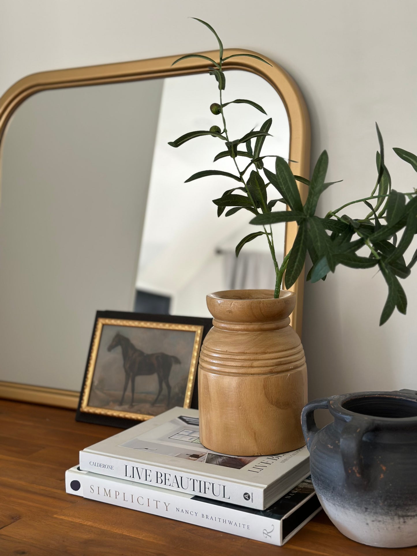 Wood Tall Vase