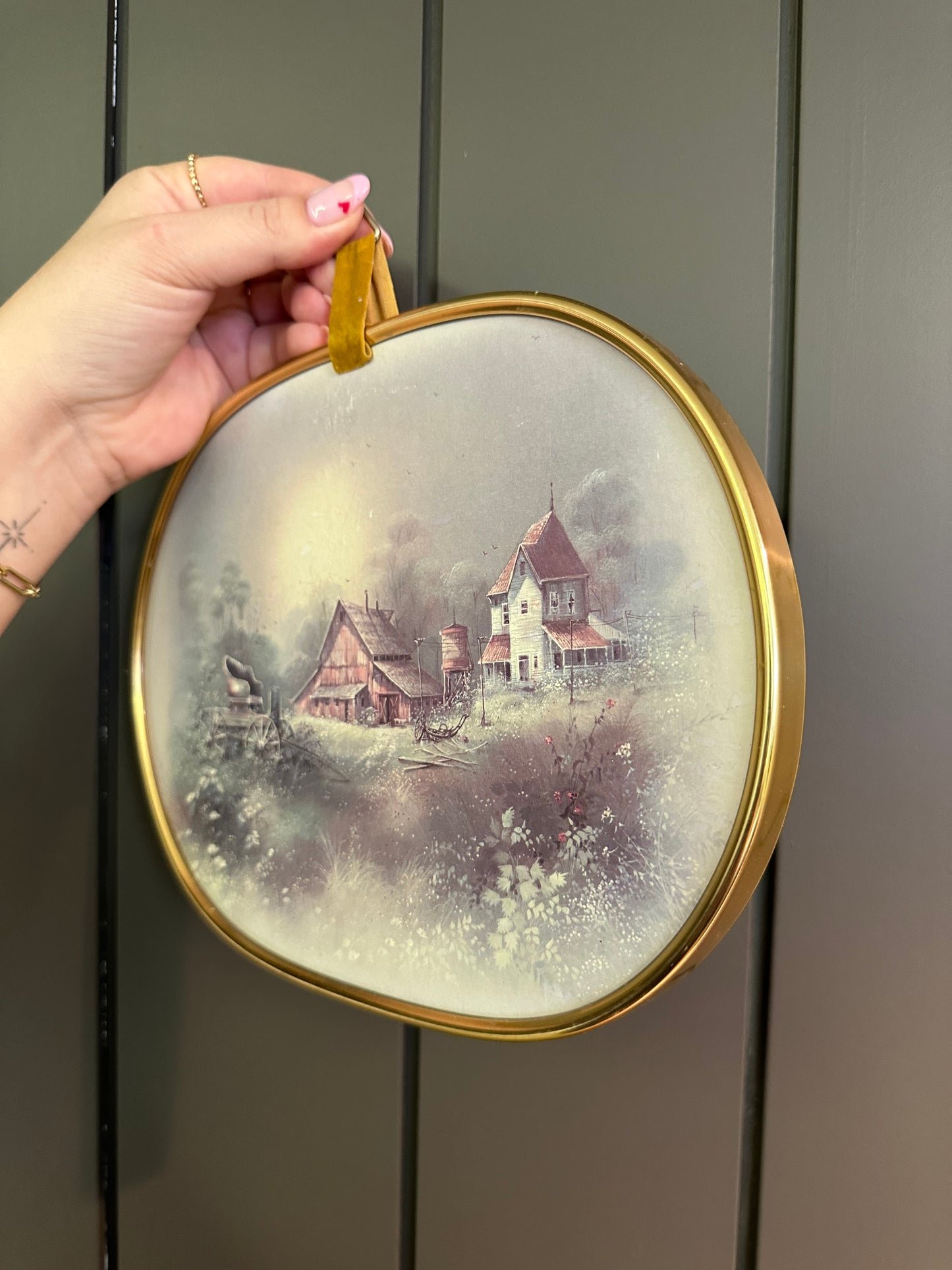 Pair of vintage gold framed prints