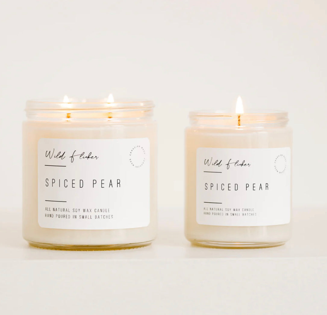 Wild Flicker- Spiced Pear Single wick 8oz
