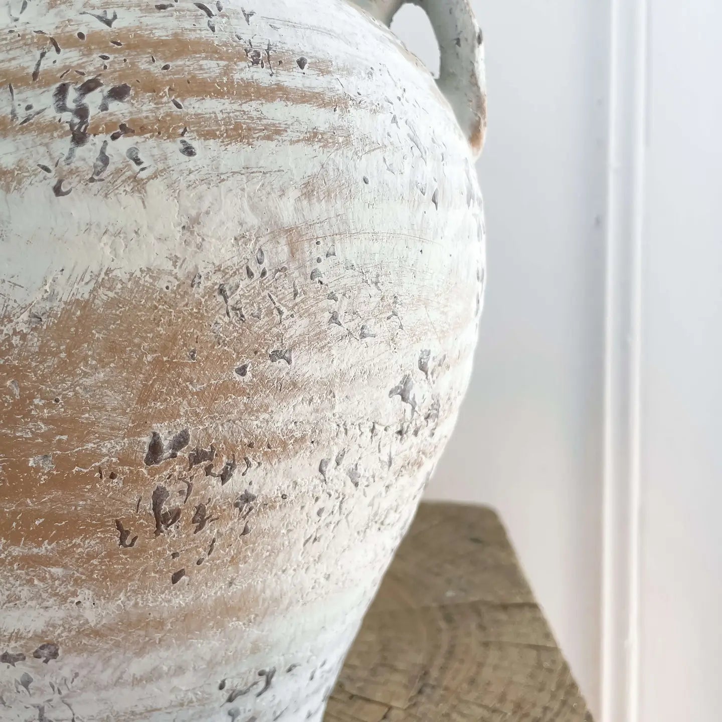 Luciana Vintage-Style Ceramic Vase with Handles