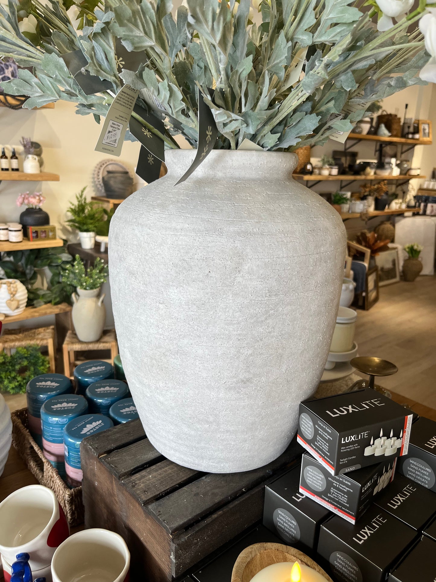 Large Cement Look Vase