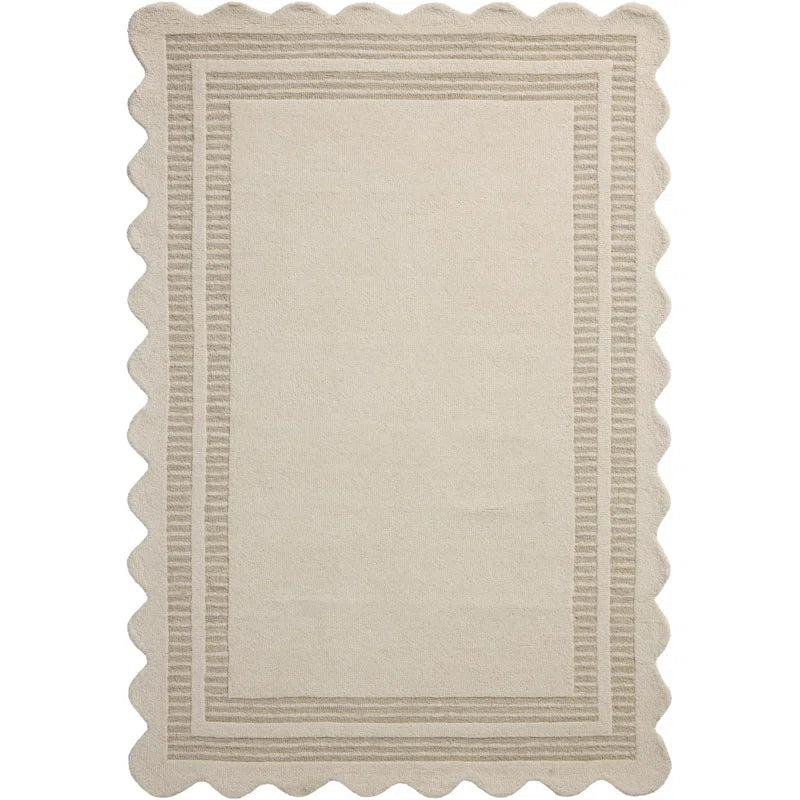 NEW Chris Loves Julia x Loloi Scottie Ivory / Grey Area Rug 5x7’ 6”