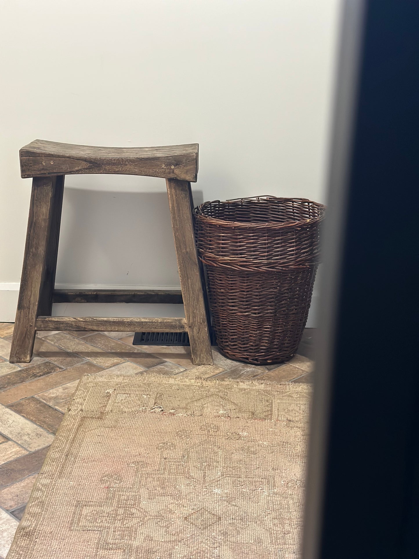 Wicker woven basket