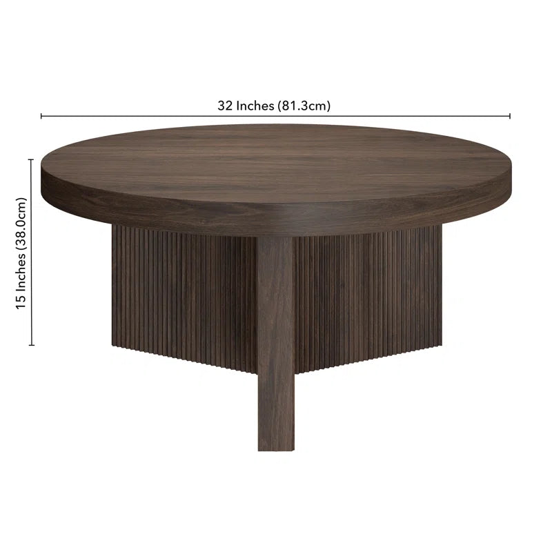 “Bryer” Round wood coffee table