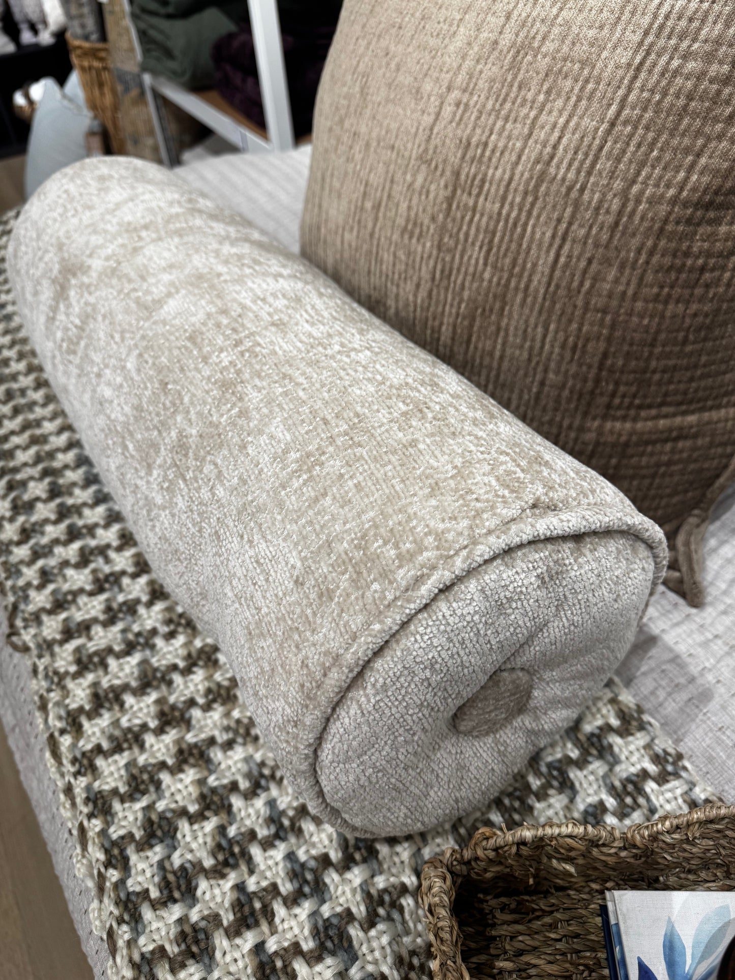 Taupe Bolster Cushion