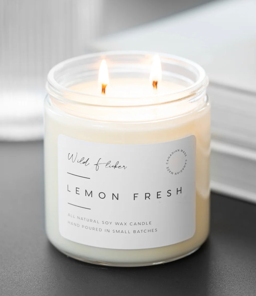 Wild Flicker- Lemon Fresh Wick Single wick 8oz