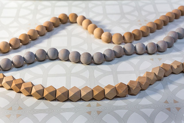 Wood Bead Garland 75.5”