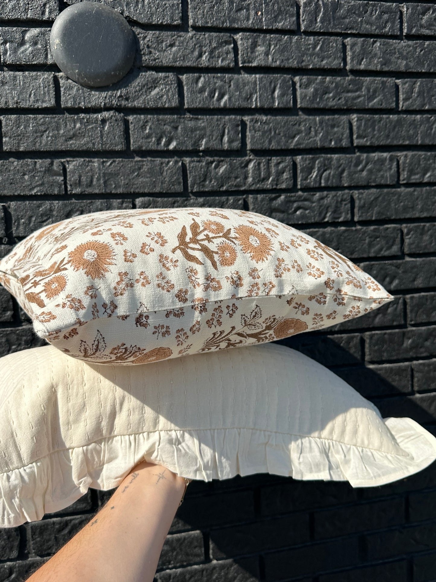 Multi dusty rose cushion