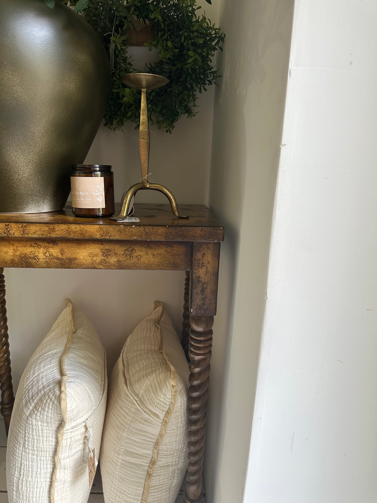 Wood side table