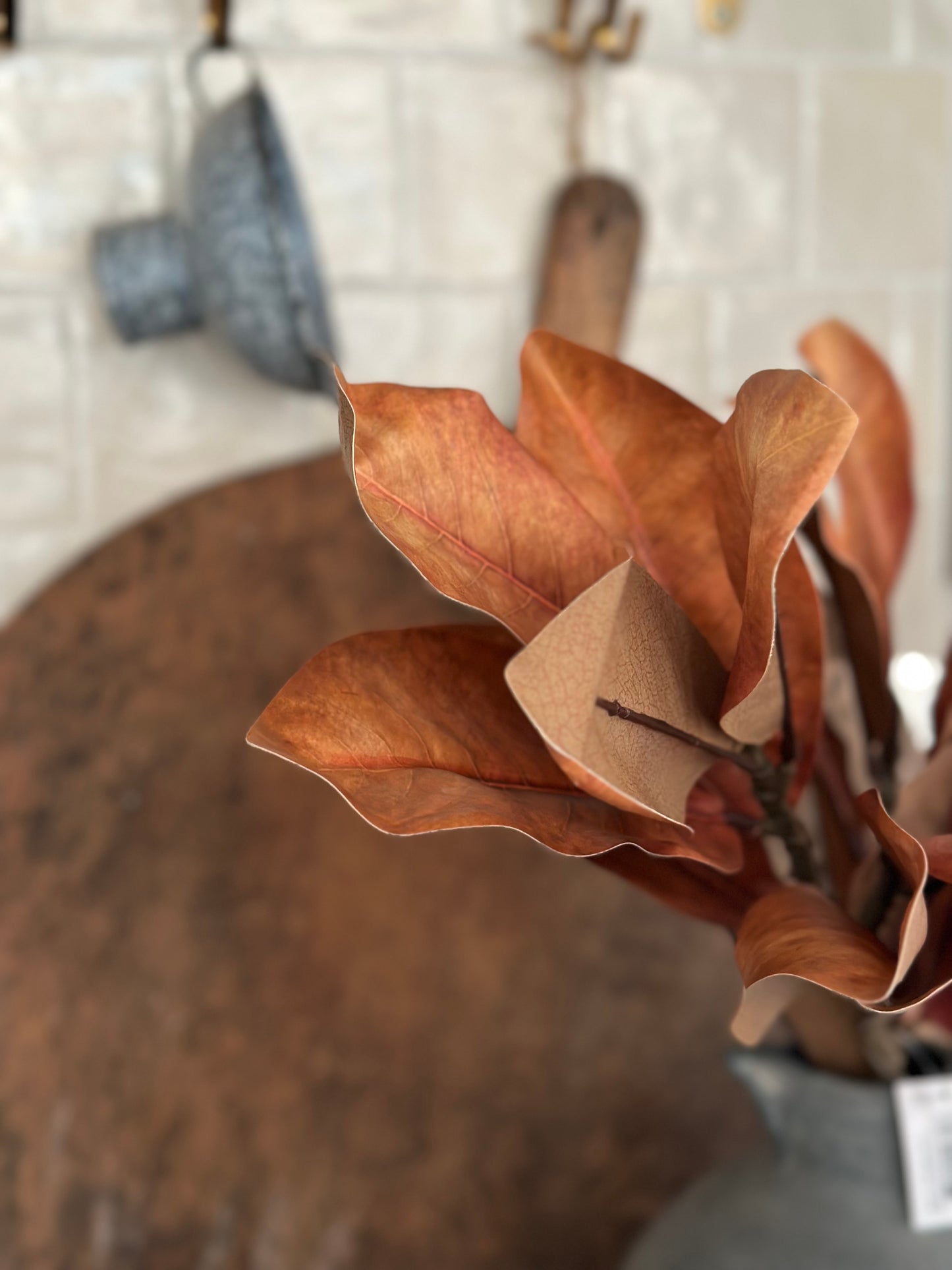 22” Brown Magnolia Spray