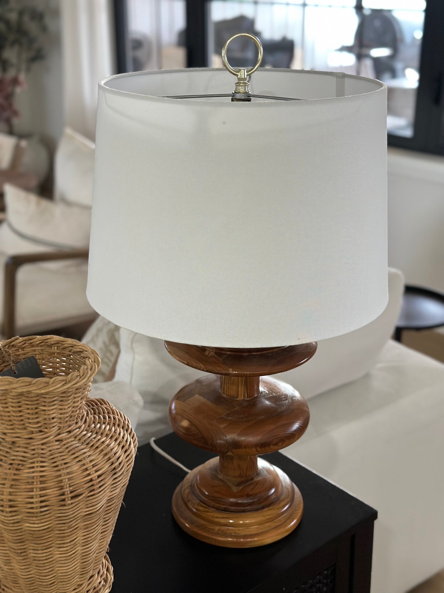 Antique Wood Lamp