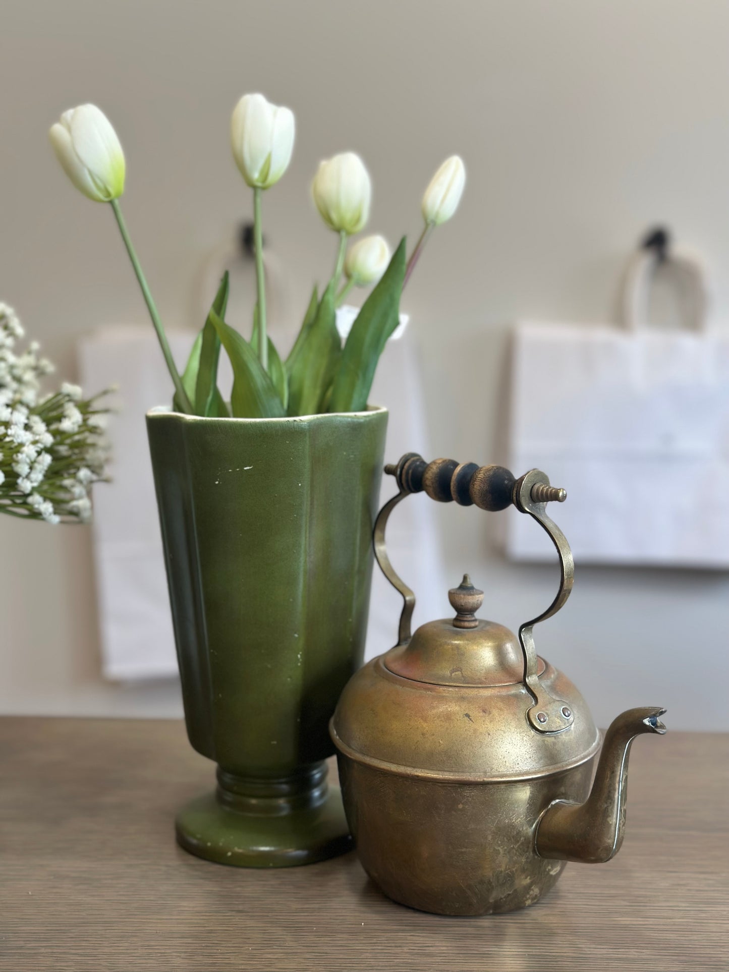 Vintage green vase