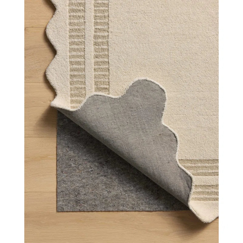 NEW Chris Loves Julia x Loloi Scottie Ivory / Grey Area Rug 5x7’ 6”
