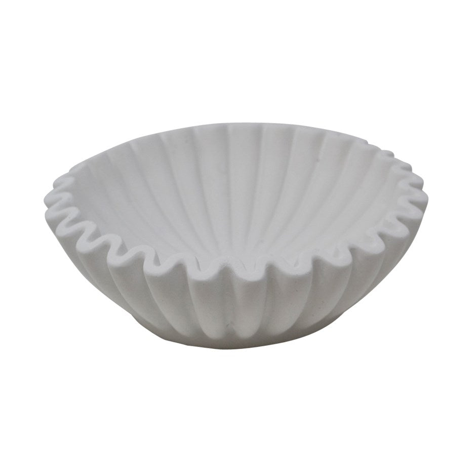Fluted white bowl