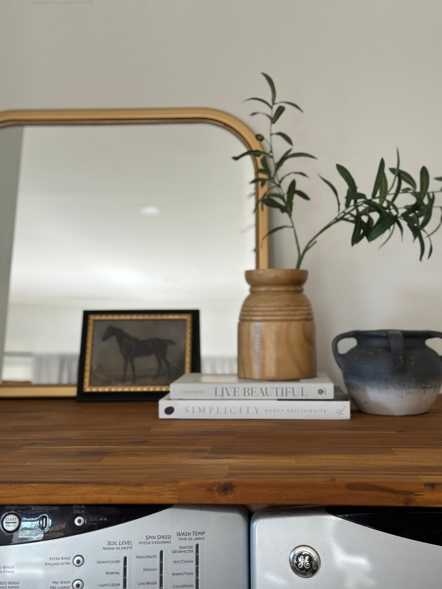 Wood Tall Vase