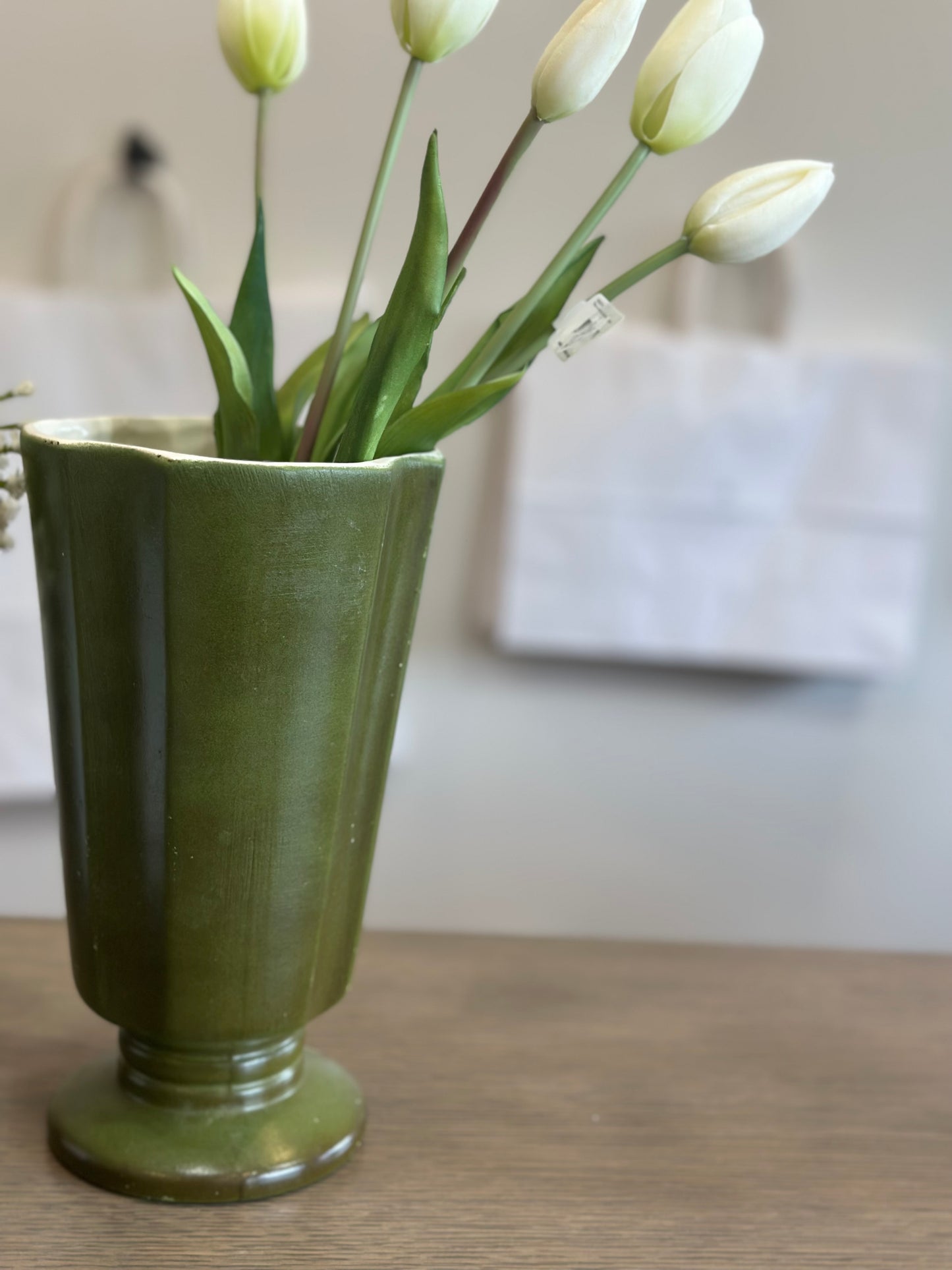 Vintage green vase