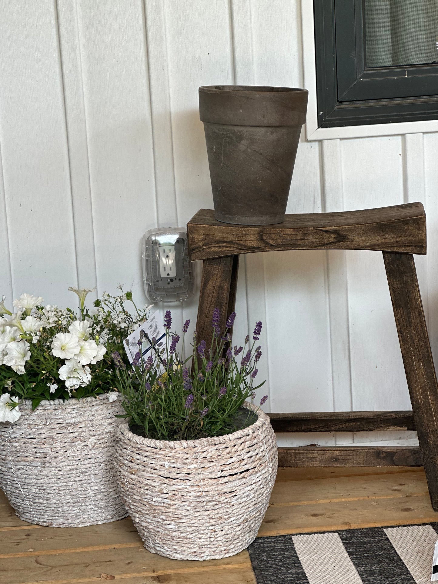 Austin HAND WOVEN TAPERED BASKET 13.4”x 10”