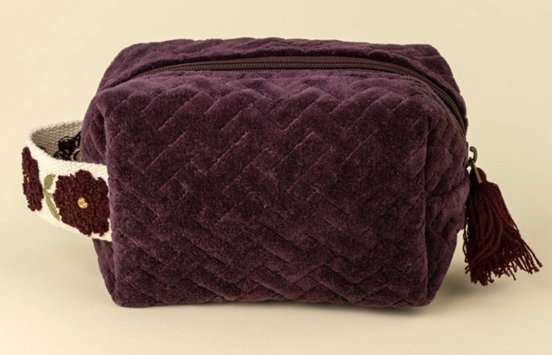Rosette Vanity Bag S-Eggplant