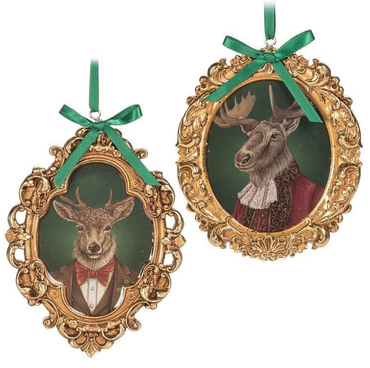 Gold Vintage Framed Ornaments-2 Designs