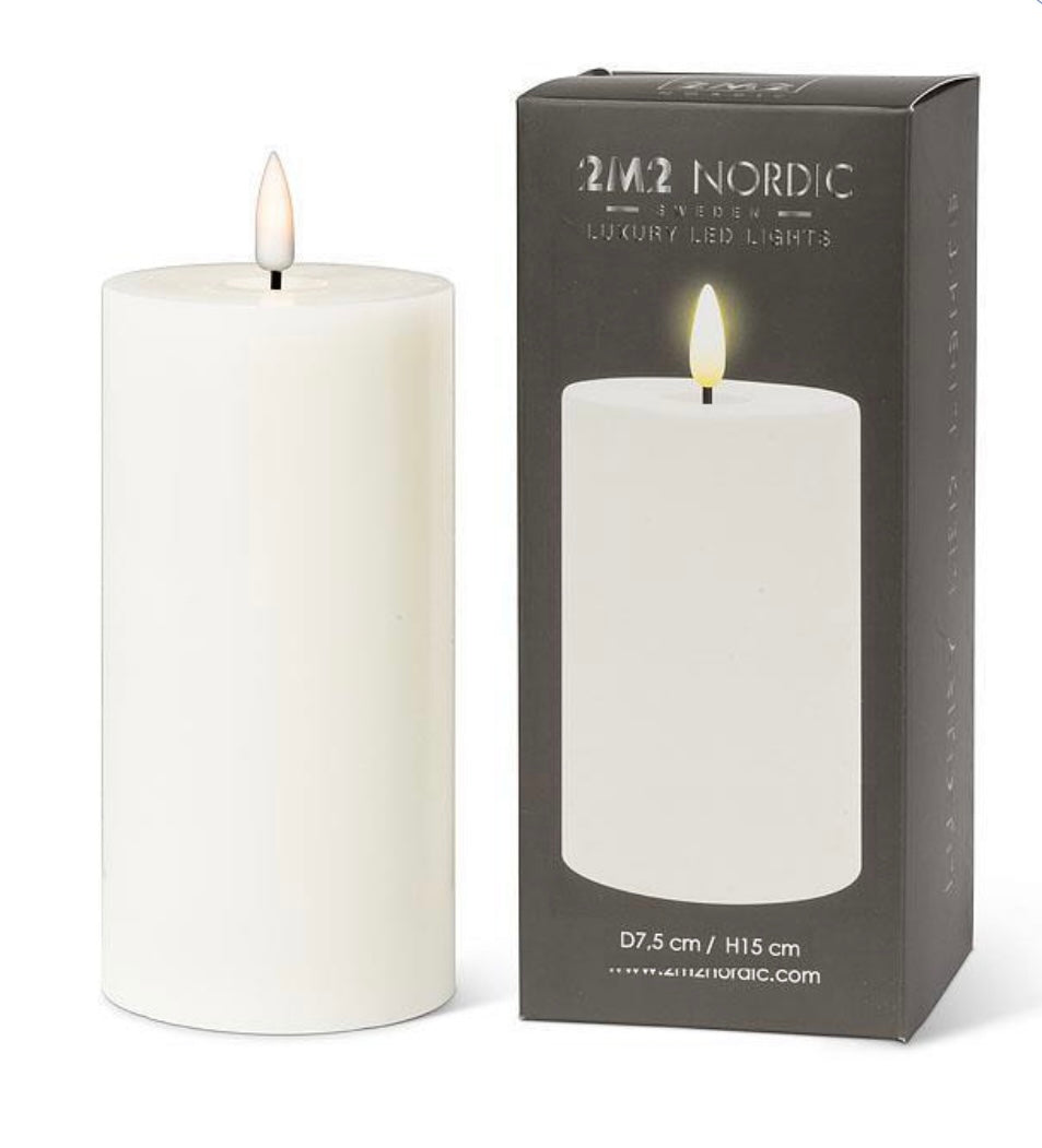 LED Pillar Candle 3x6-Sand