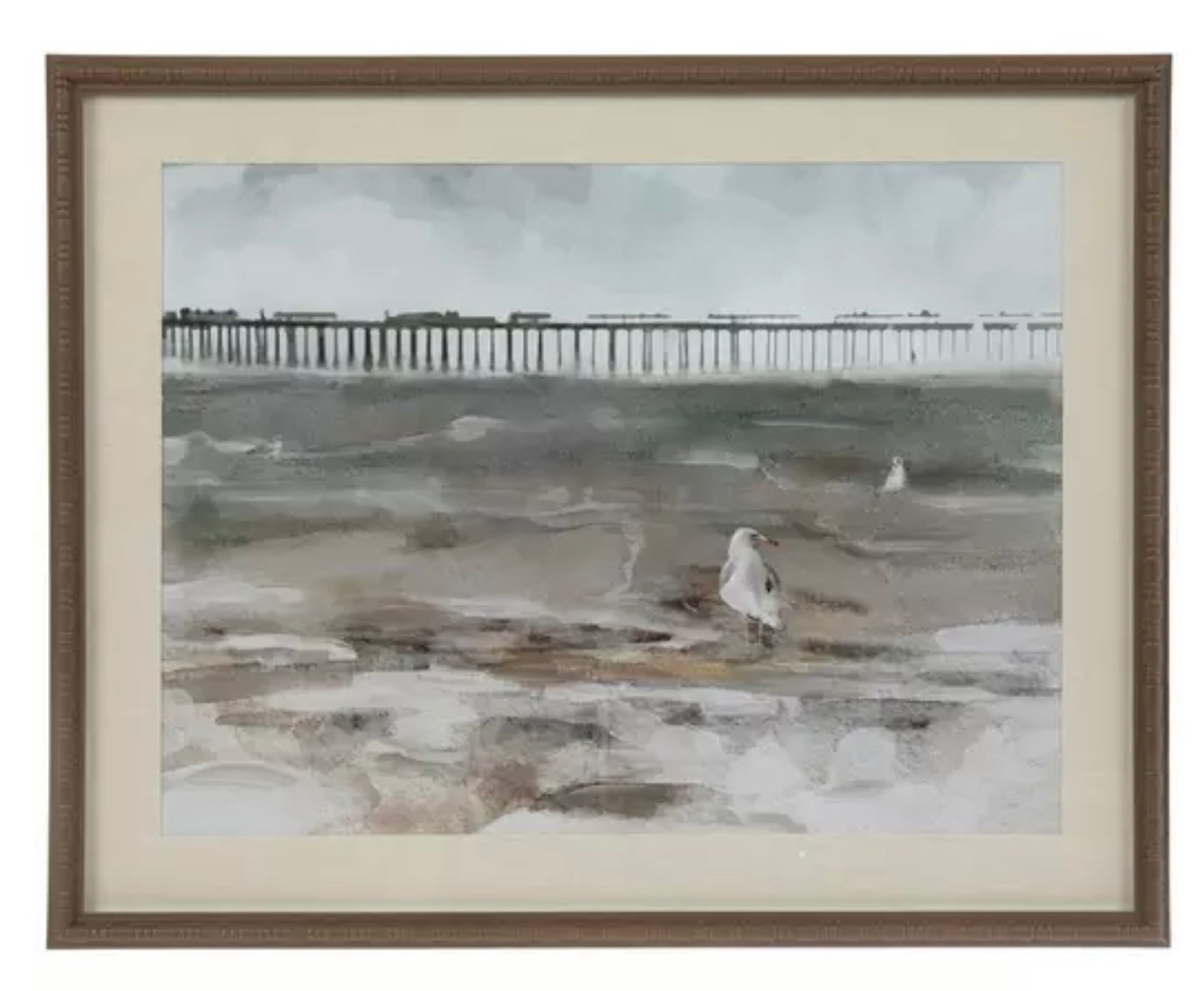 Seagull at the Pier Wall Art