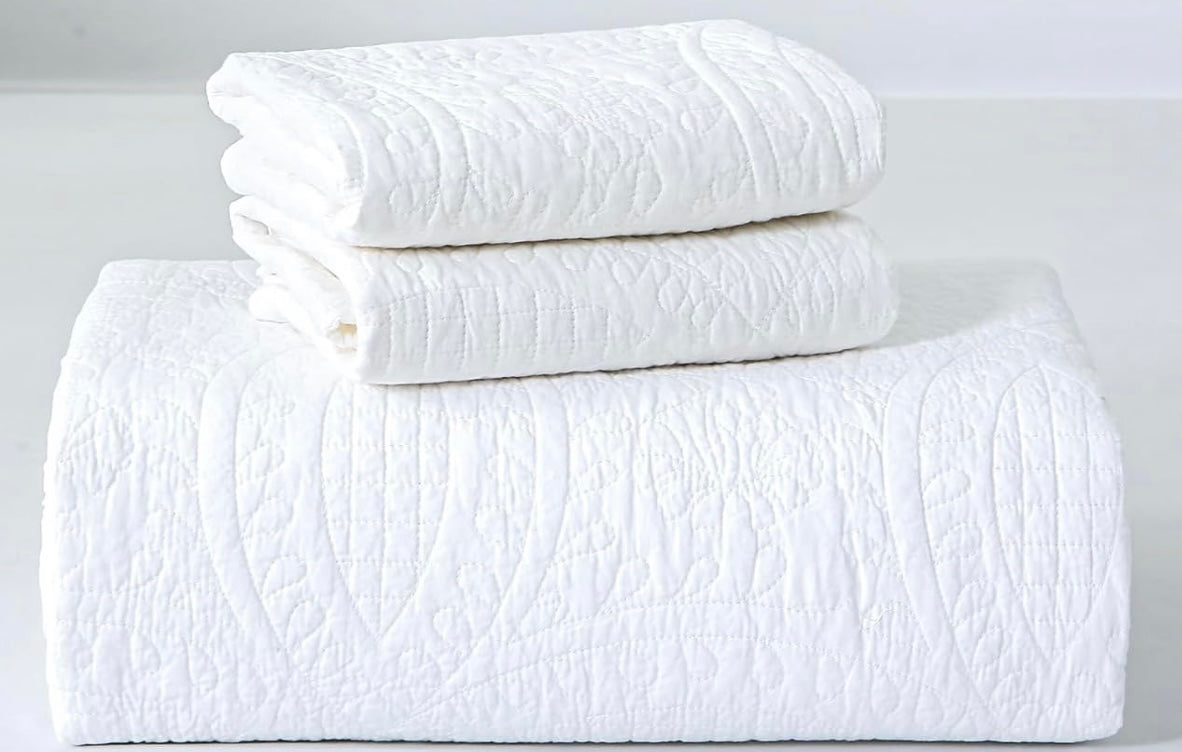 Muslin Cotton Quilt w/2 Shams-Queen