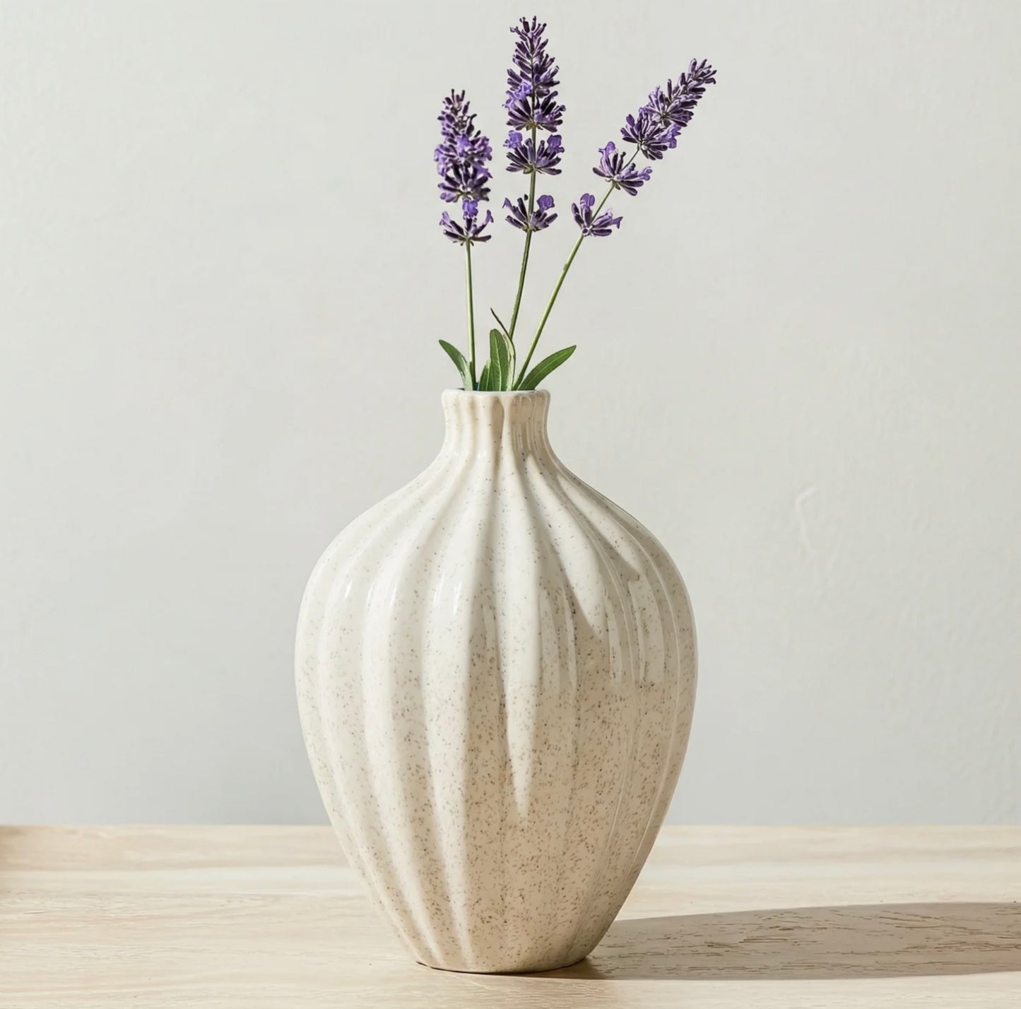White Gourd Ceramic Vase-Large