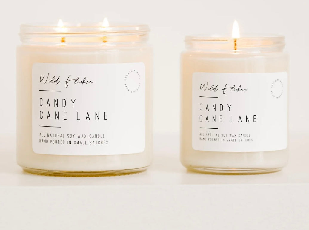 Candy Cane Lane Single Wick Candle
