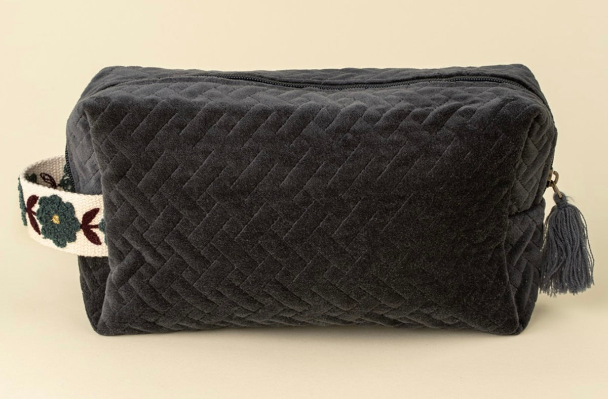 Rosette Vanity Bag L-Navy