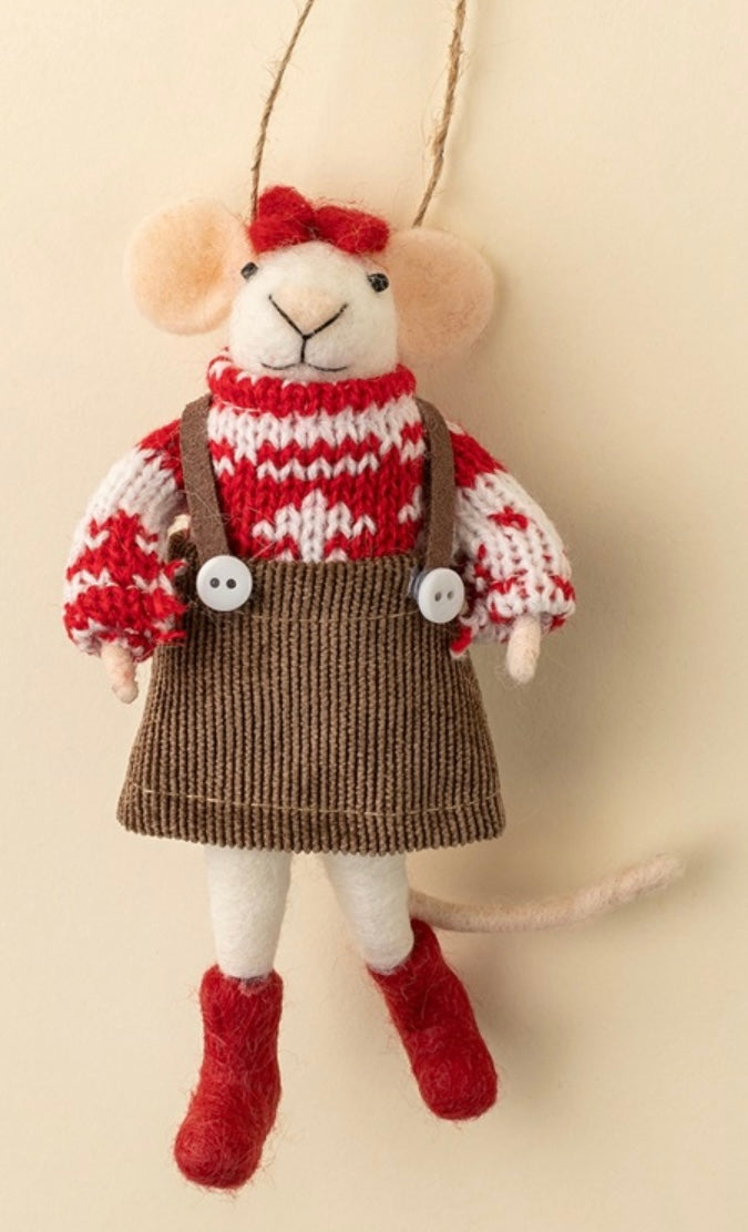 Merry Mabel Mouse Ornament