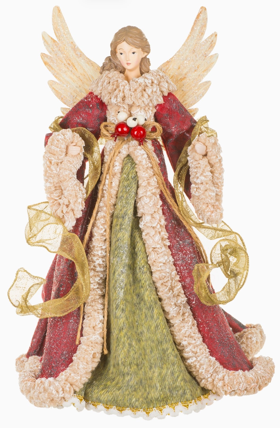 Red/Green 10-light Angel Tree Topper
