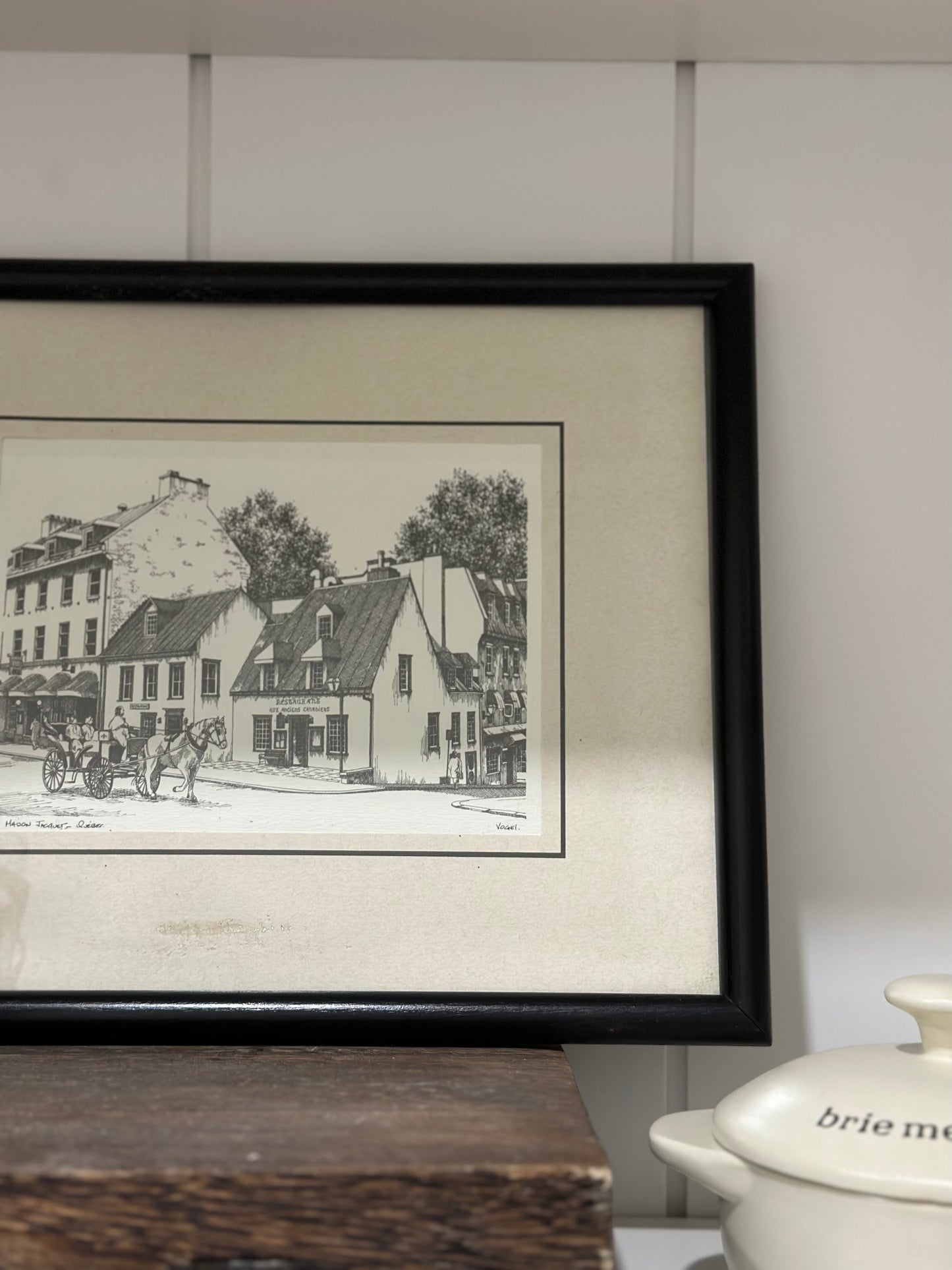 Pair of black framed photos