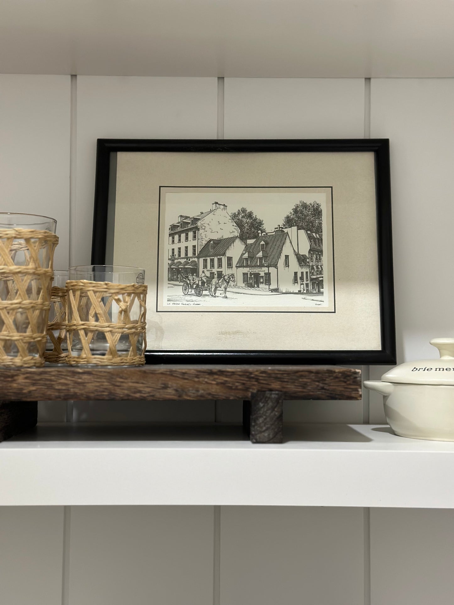 Pair of black framed photos