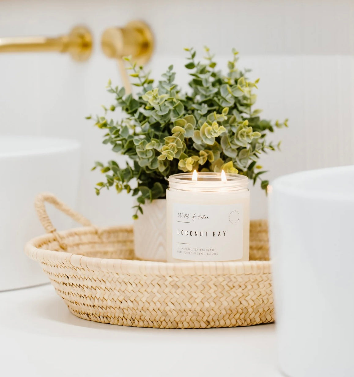 Coconut Bay Soy Wax Candle-Double Wick
