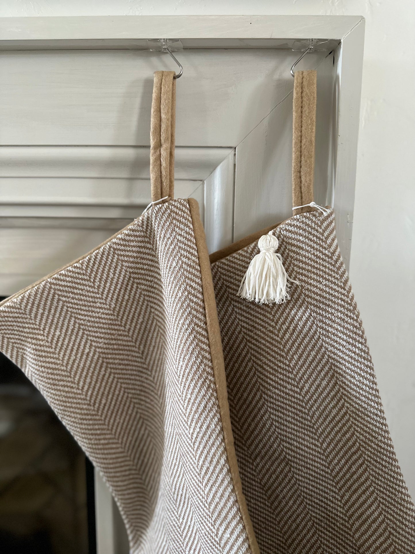 Striped linen stocking