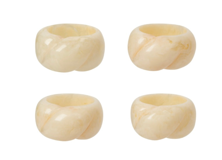 Ivory Resin Napkin Ring