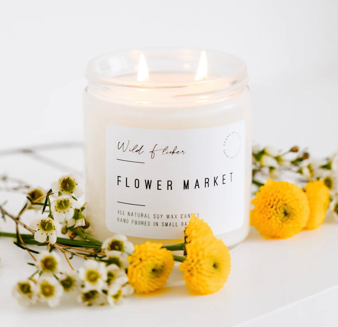 Flower Market Soy Wax Candle-Double Wick