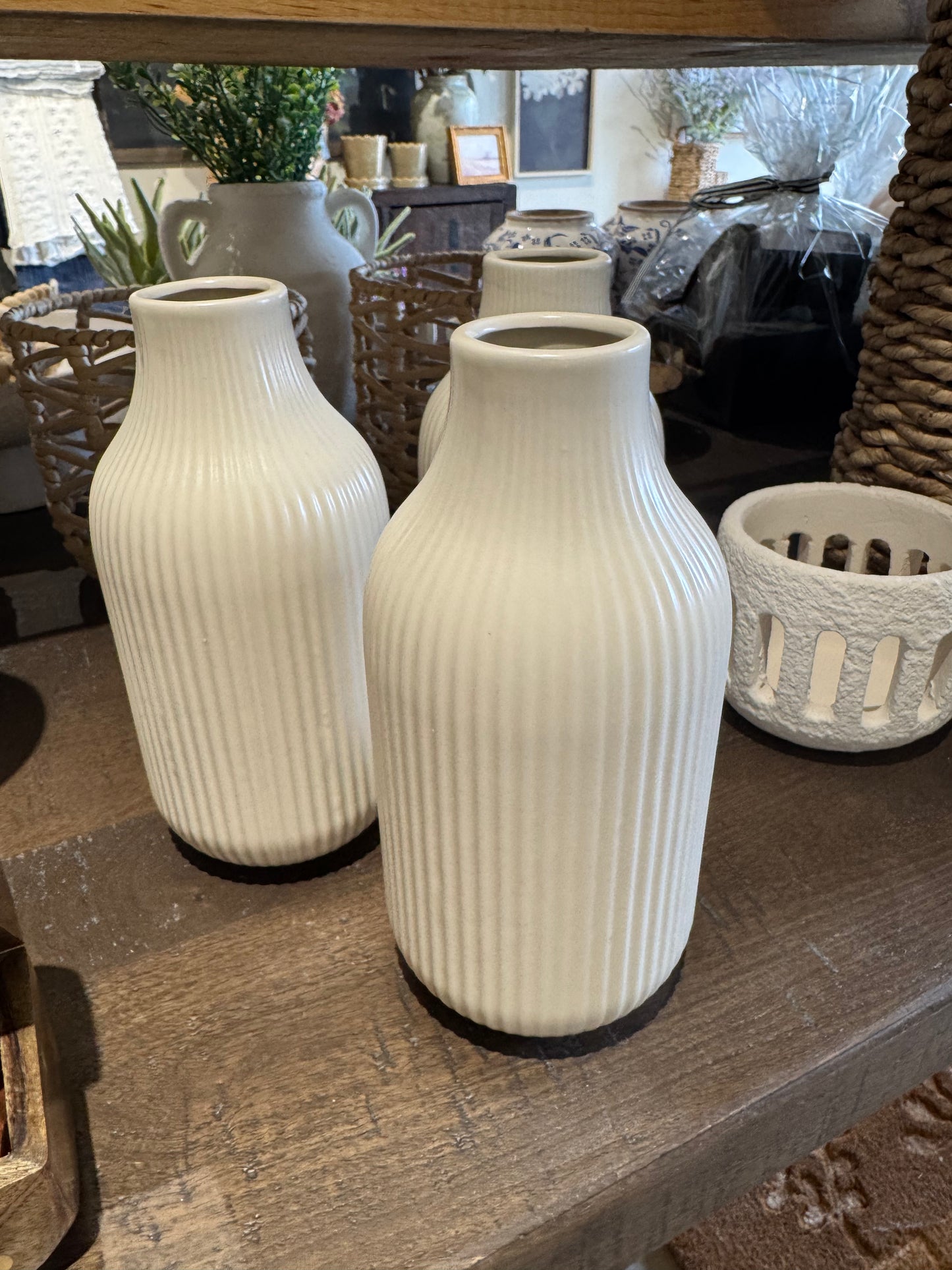 Ribbed Vase-Small