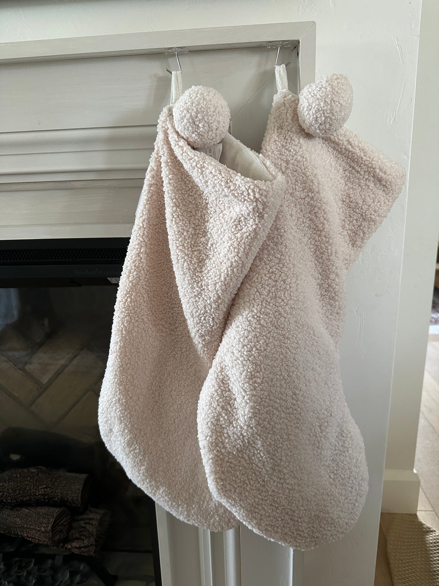 Cream Sherpa Stocking