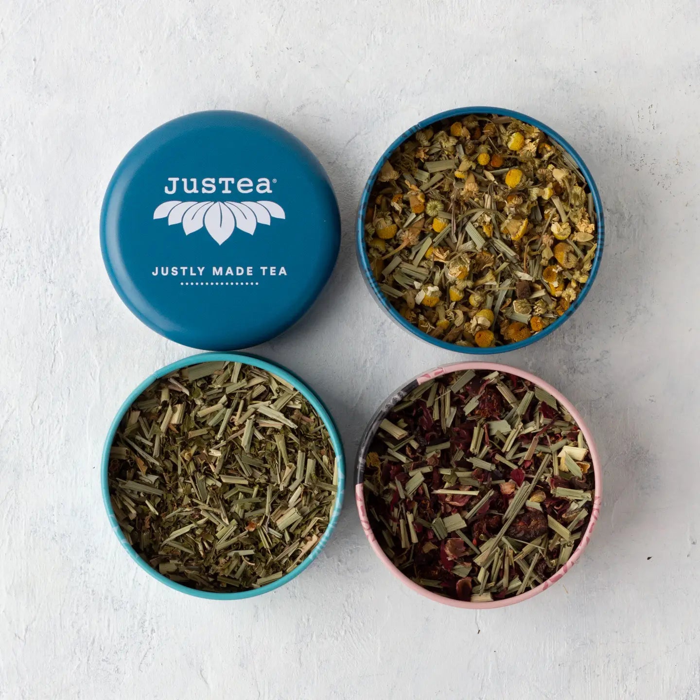 Herbal Tea trio Tin and Spoon