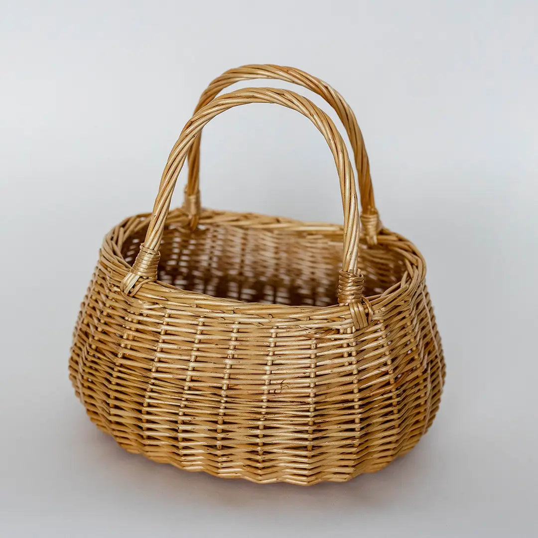 Handwoven Basket with Double Handles