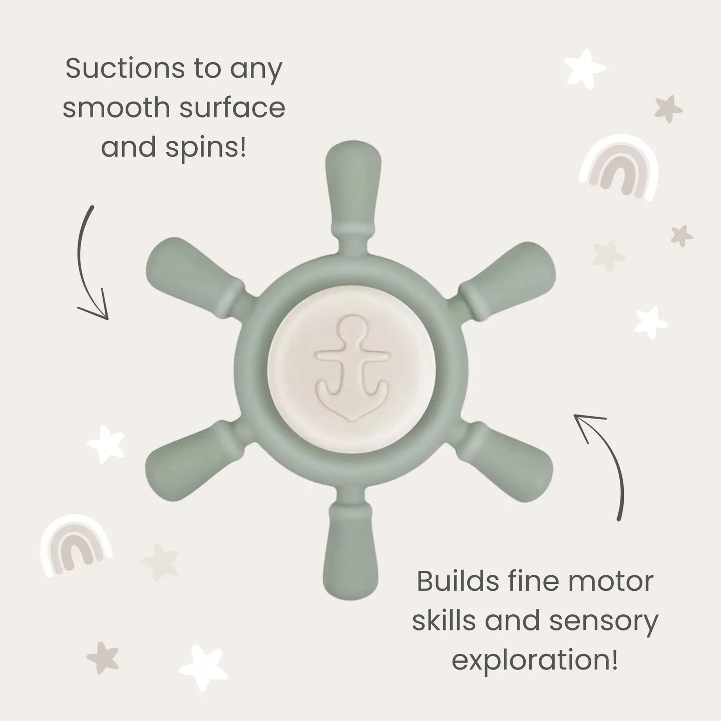 Ahoy Wheel Suction Spinner Toy