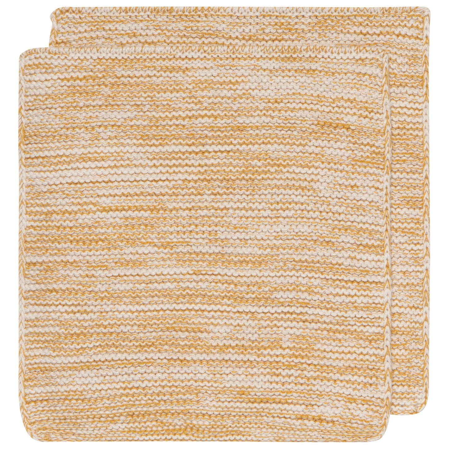 Danica Knit Dishcloths Set of 2-Ochre