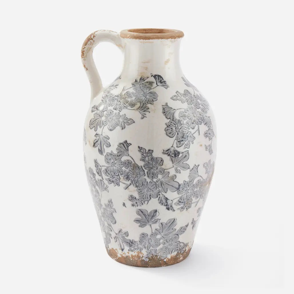 Antique Botanical Jar Vase