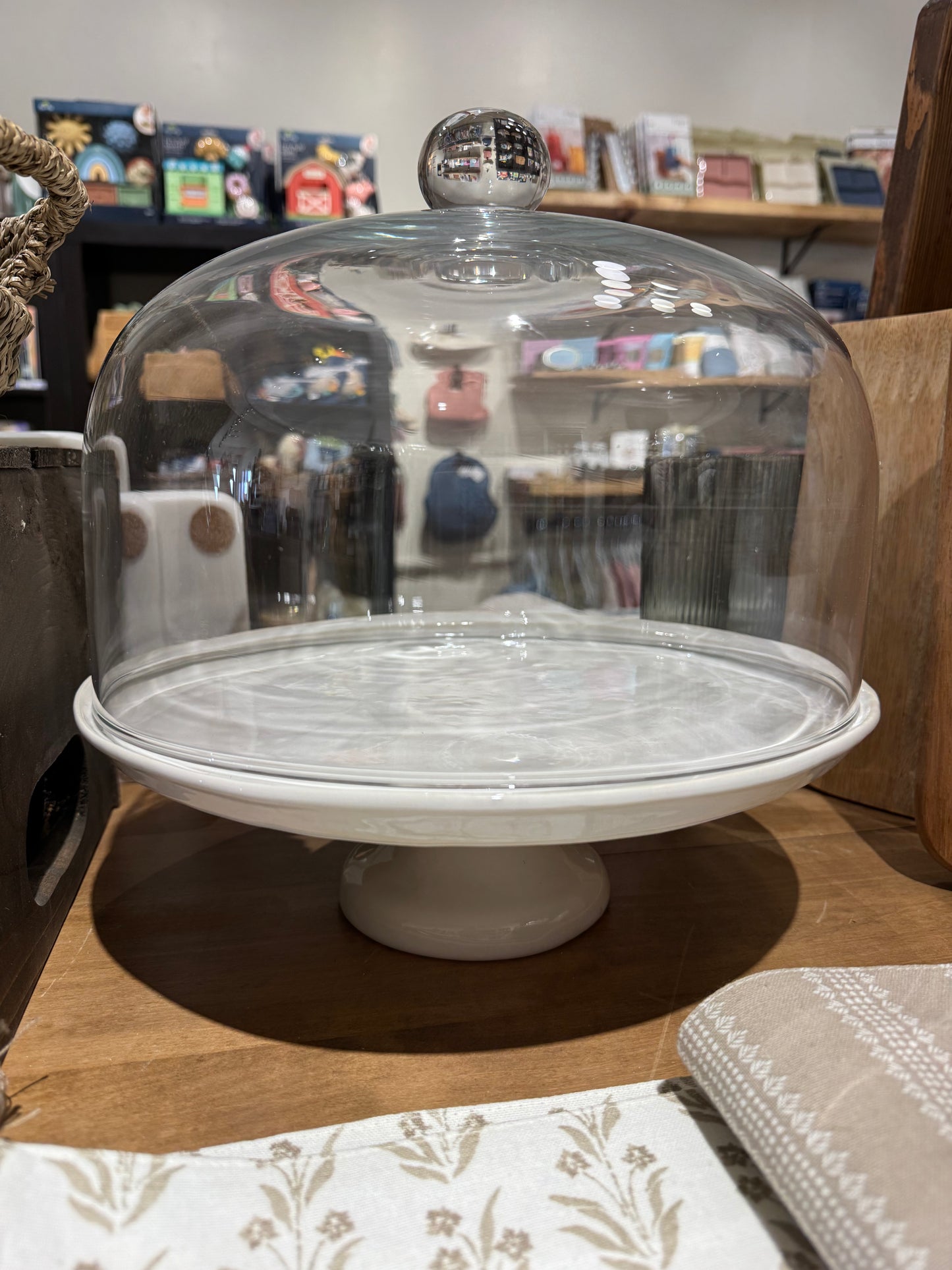 Cake stand with Glass Cloche