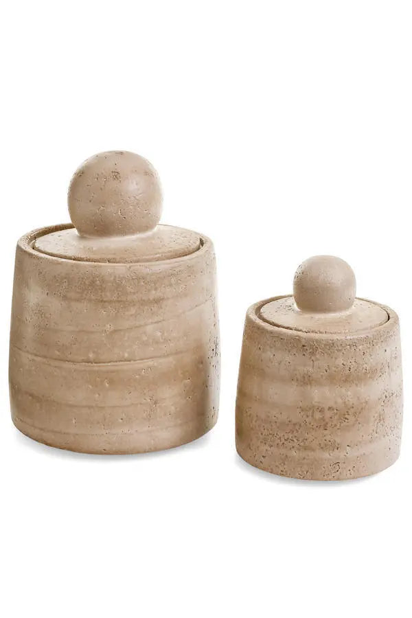 Travertine Canister-Small