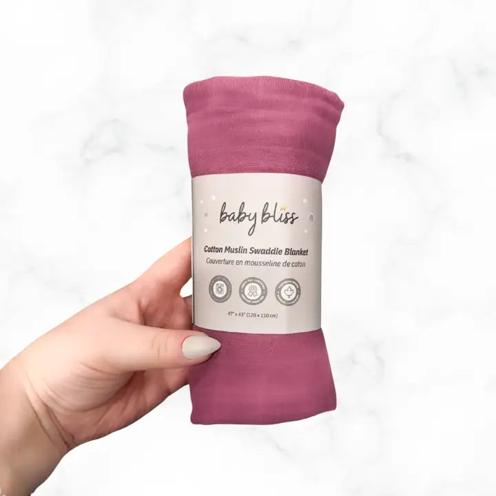 Muslin Swaddle Blanket-Mulberry