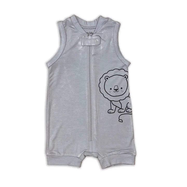 Bamboo Sleeveless Romper-Shadow